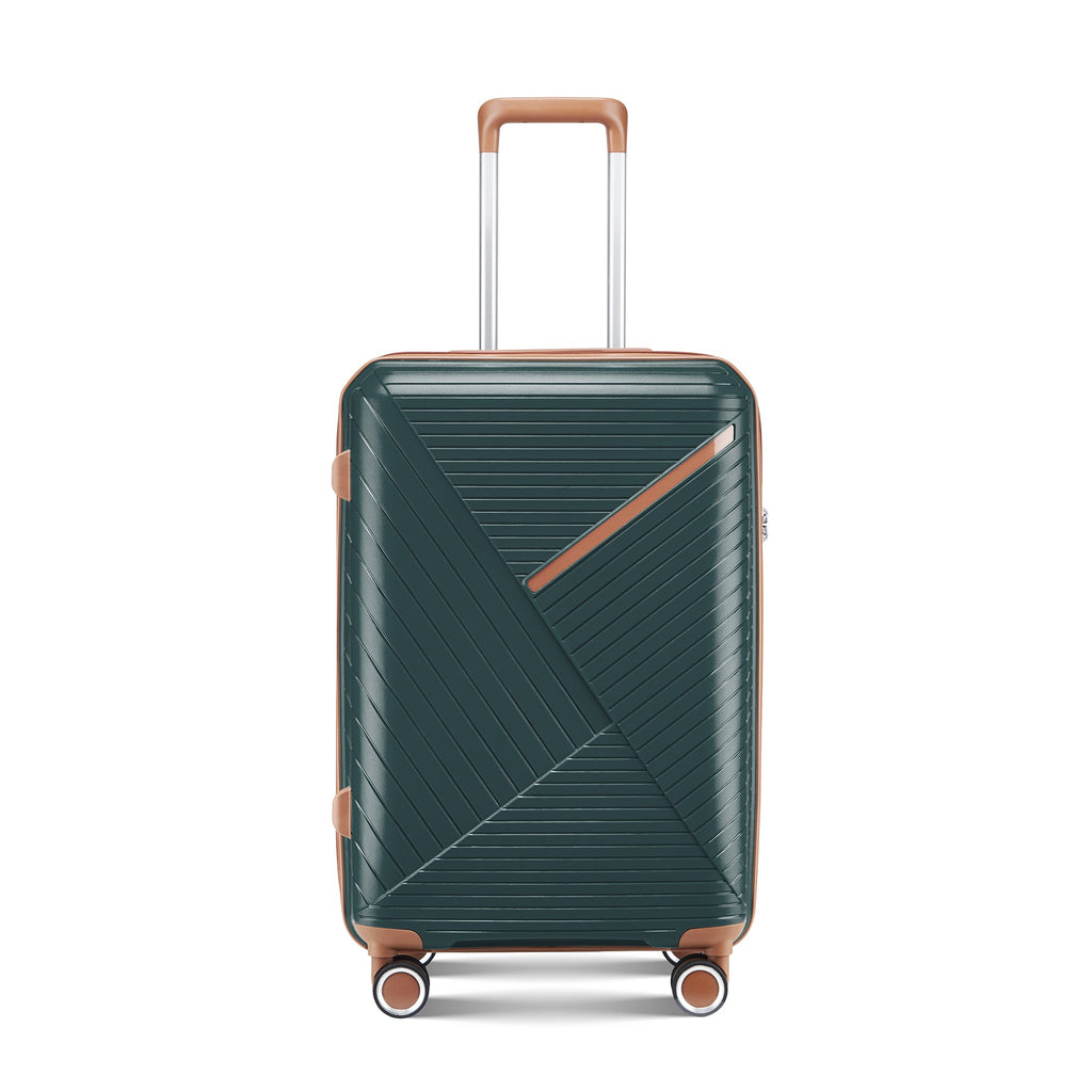 Luggage set of 4 pieces (14/20/24/28) with 4 360 degree silent rotating wheels made of PP material and durable TSA lock
