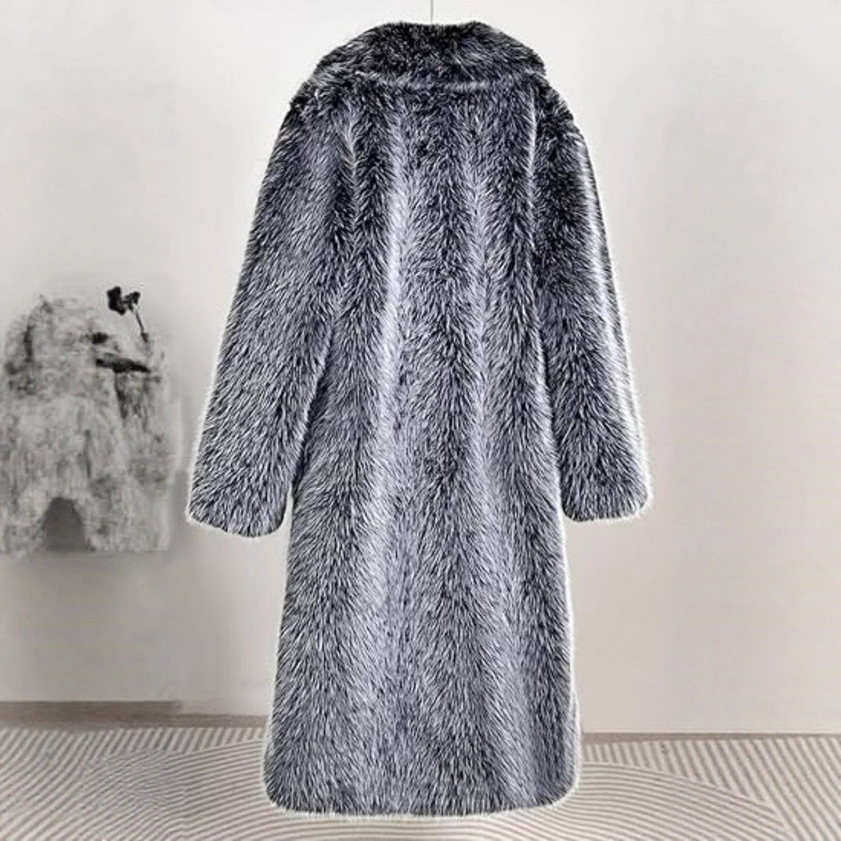 Extended Women's Clothing Imitation Fox Fur Warm Winter Coat