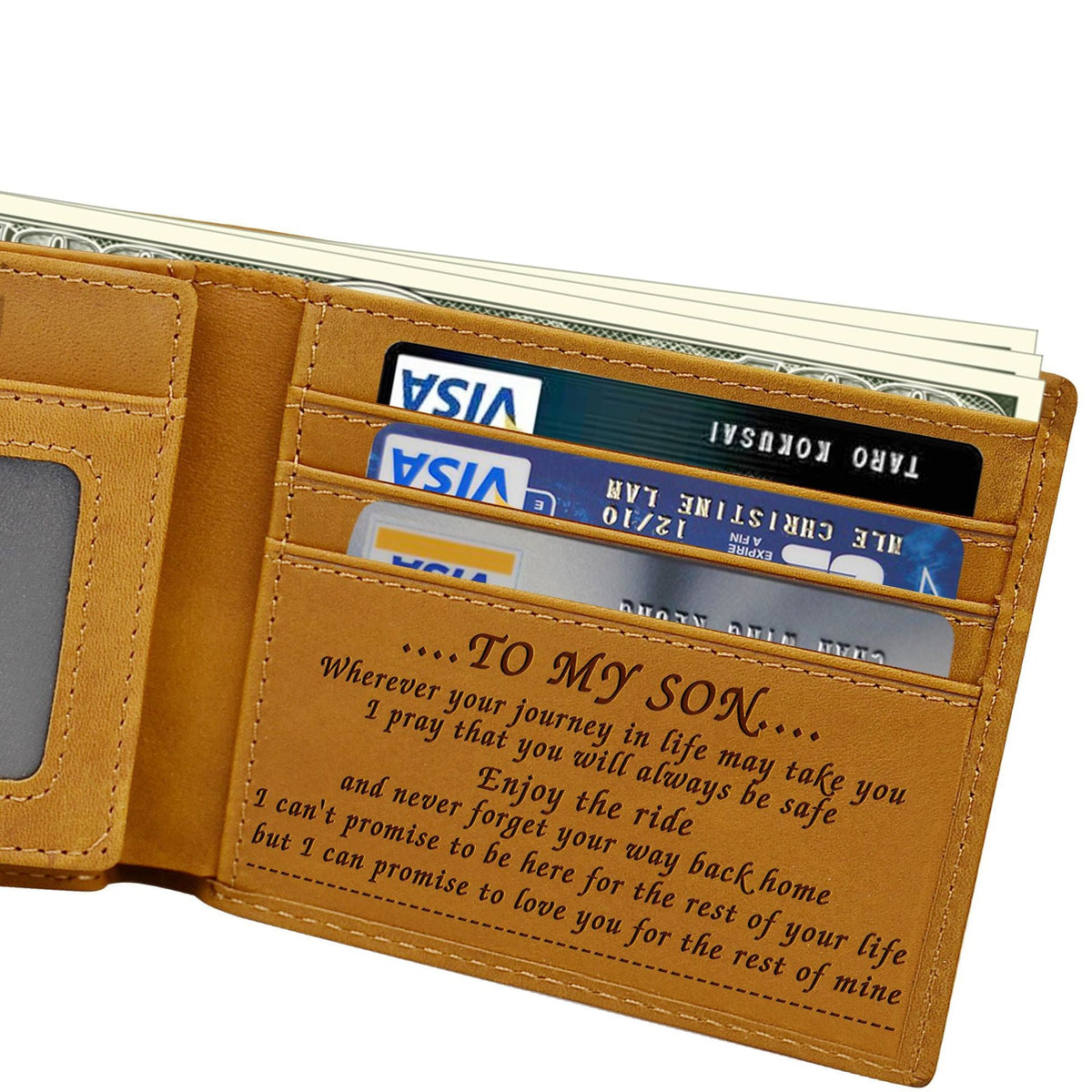 Men's Retro Crazy Horse Leather Genuine Laser Men's Wallets