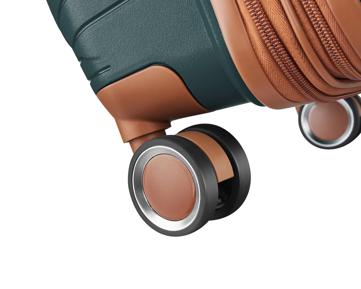 Luggage set of 4 pieces (14/20/24/28) with 4 360 degree silent rotating wheels made of PP material and durable TSA lock