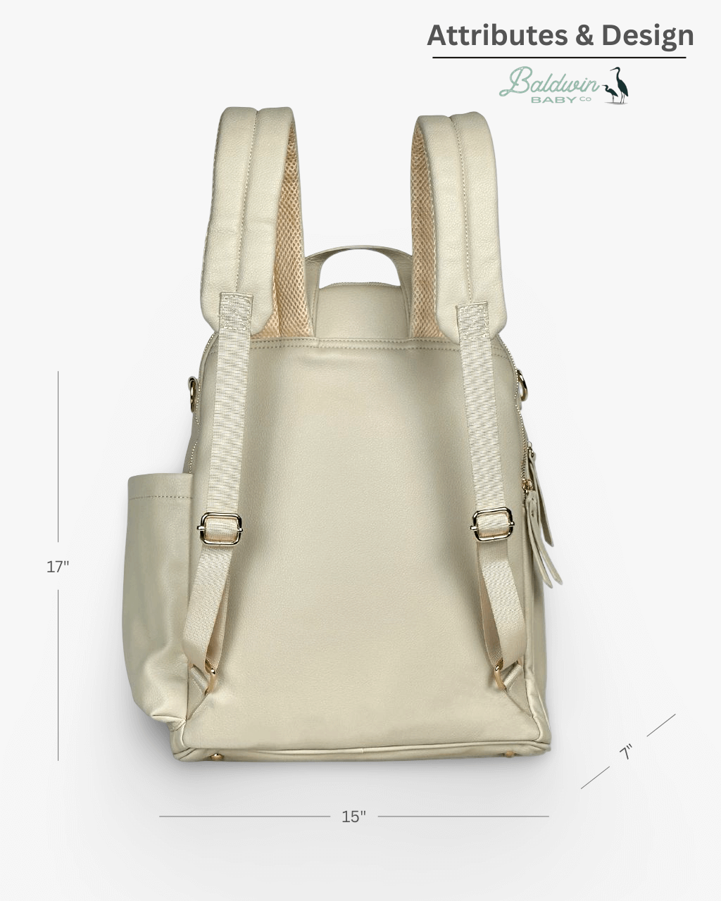 The Daphne Diaper Bag - Sandstone