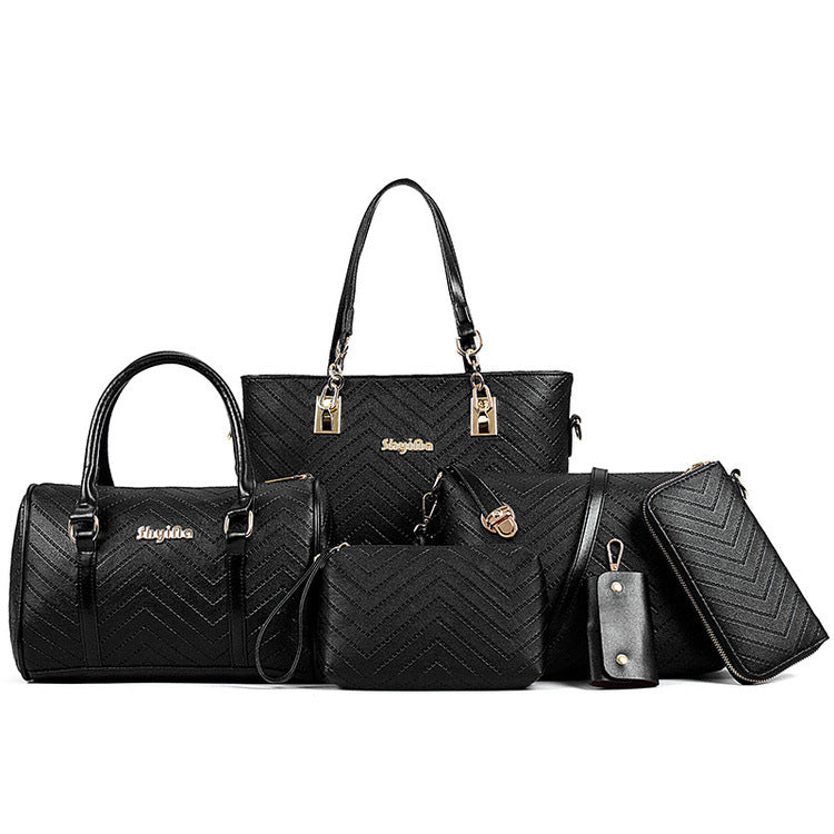 Women's Beautiful Fashion Embossed Set Mother Shoulder Bags
