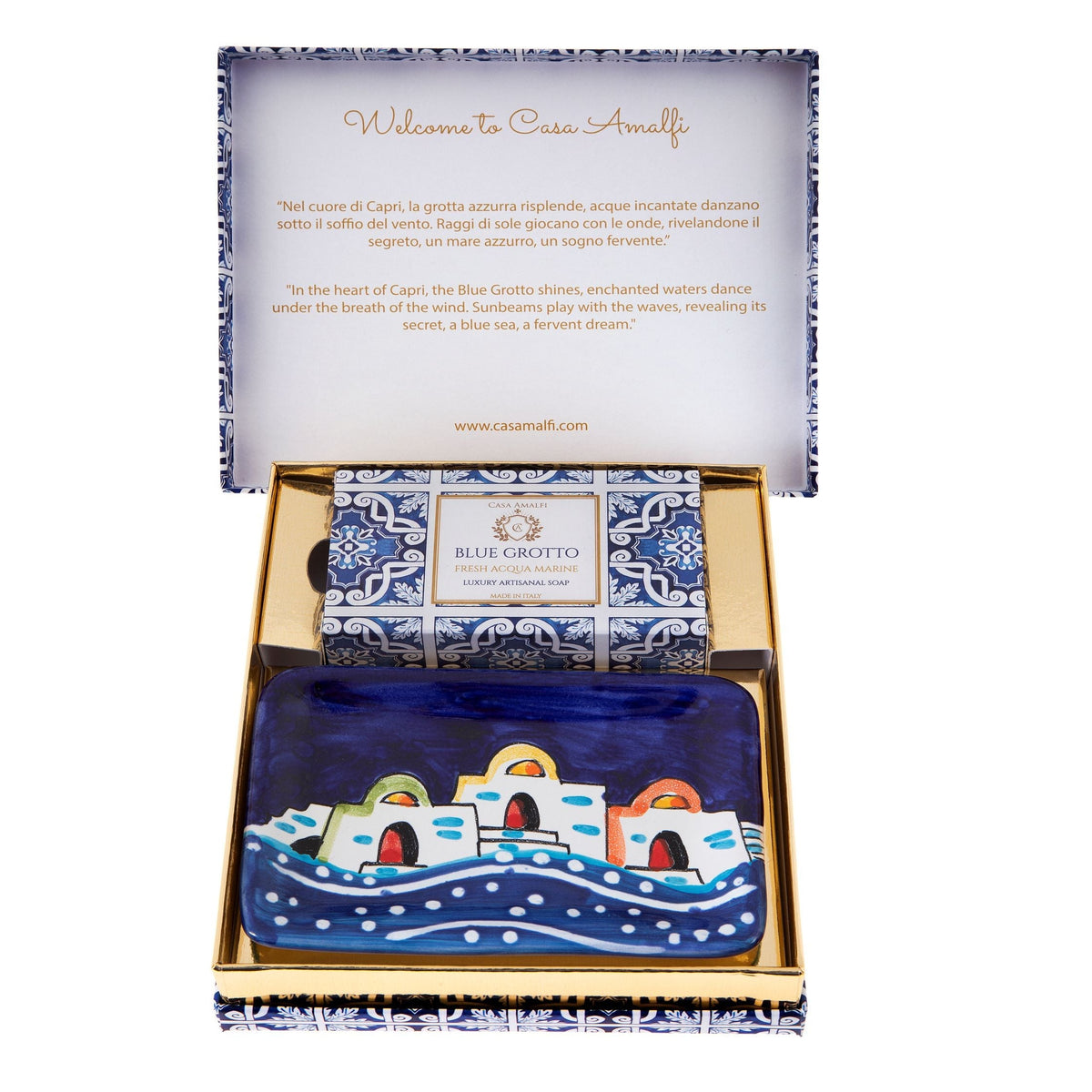 Casa Amalfi Blue Grotto Casette Soap Gift Set