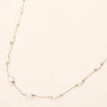 Minimal Pearl Station Choker Necklace
