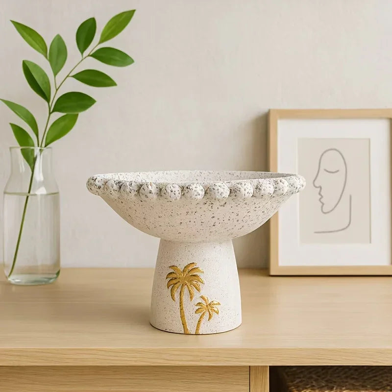 Decorative Tray - Ramadan Coconut Trees Wooden Large