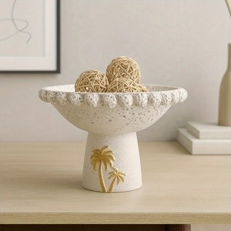 Decorative Tray - Ramadan Coconut Trees Wooden Large