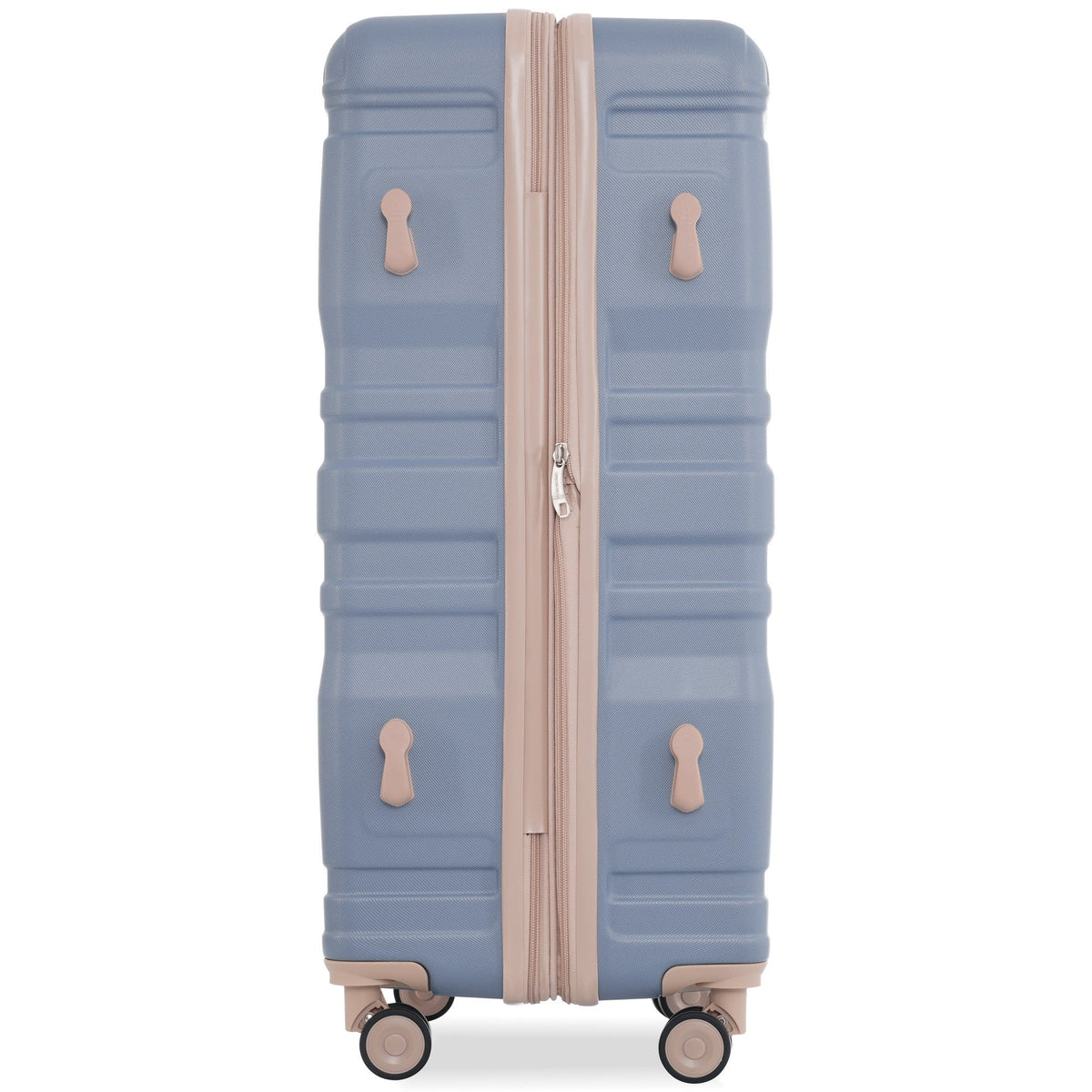 Luggage Sets New Model Expandable ABS Hardshell 3pcs Clearance Luggage (light blue and golden)