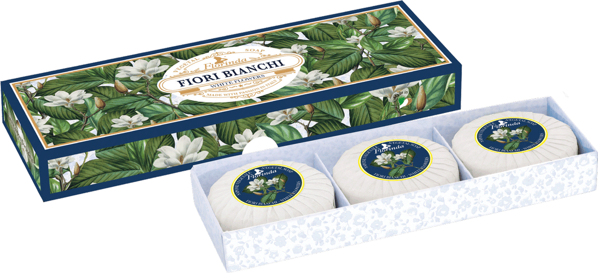 Florinda White Flowers Soap Gift Set (Fiori Bianchi)