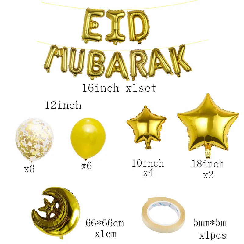 Eid Mubarak Balloon Decorations