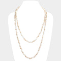 Faceted Beaded Wrap Around Long Necklace