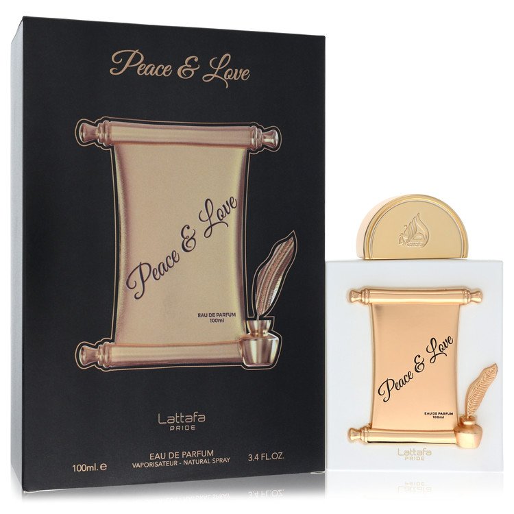 Lattafa Peace & Love by Lattafa Eau De Parfum Spray (Unisex) 3.4 oz for Men