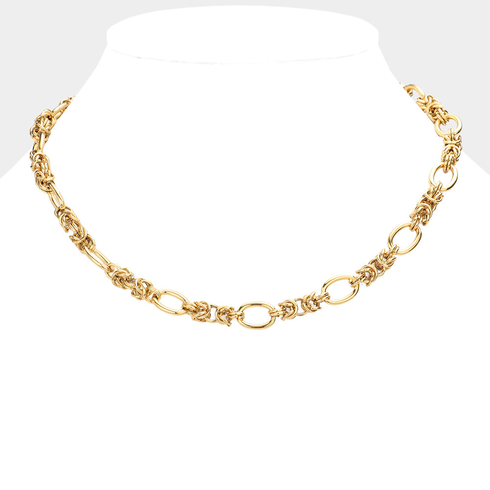 18K Gold Dipped Stainless Steel Premium Handmade Chain Necklace
