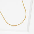 Gold Dipped Rope Chain Metal Necklace