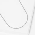 White Gold Dipped Metal Chain Necklace