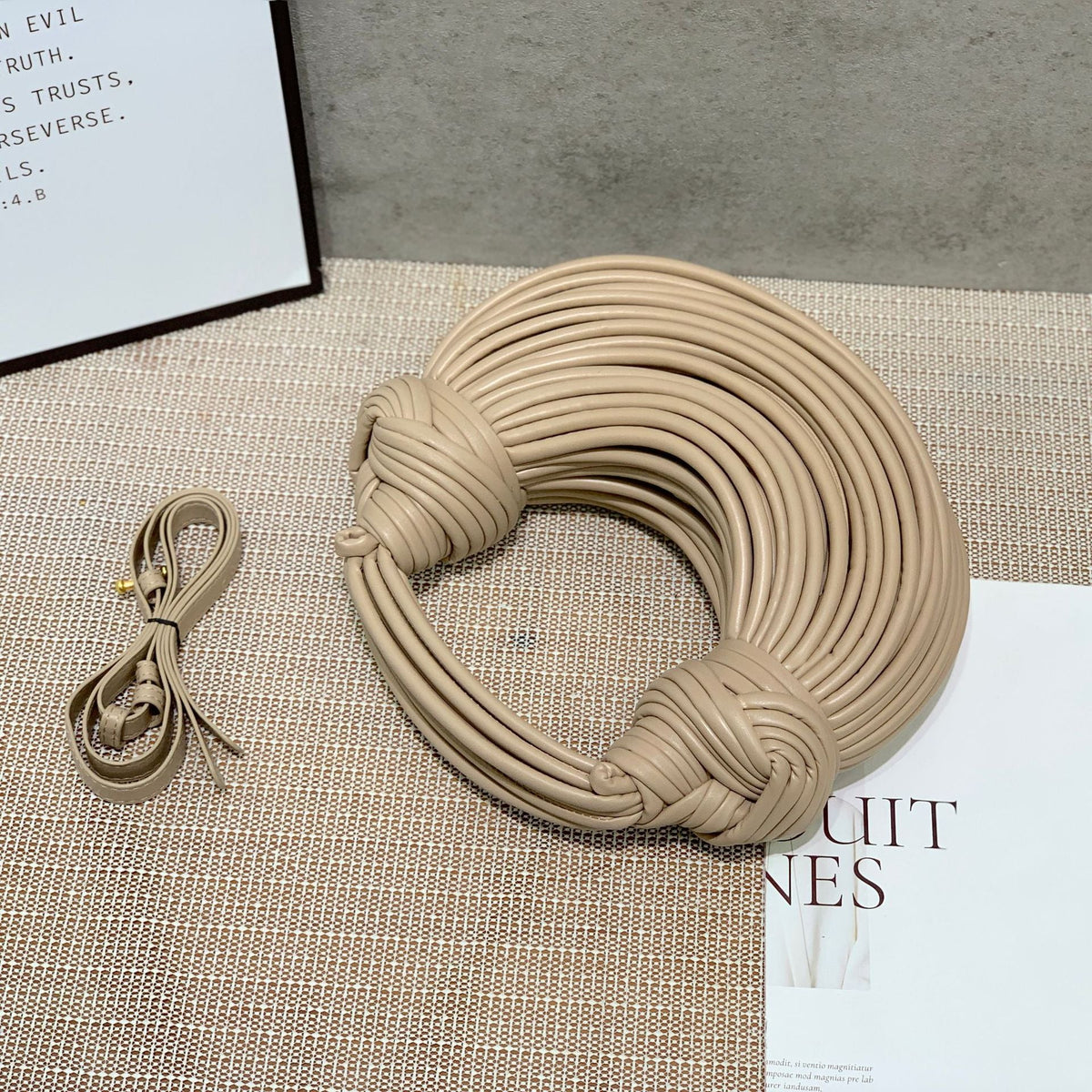 Colorful Noodle Fashion Simple Hand-woven Contrast Bags