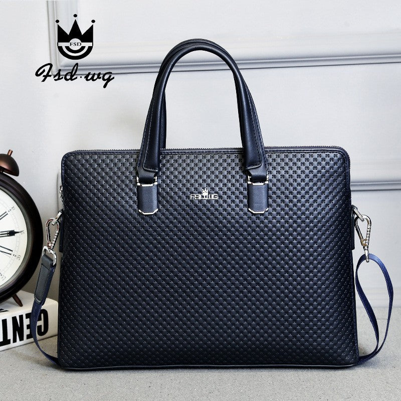 Men's Beautiful Embossed Cross Pattern Portable Men's Briefcases
