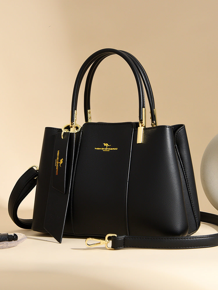 Women's Fashion Stitching Large Capacity Practical Temperament Handbags
