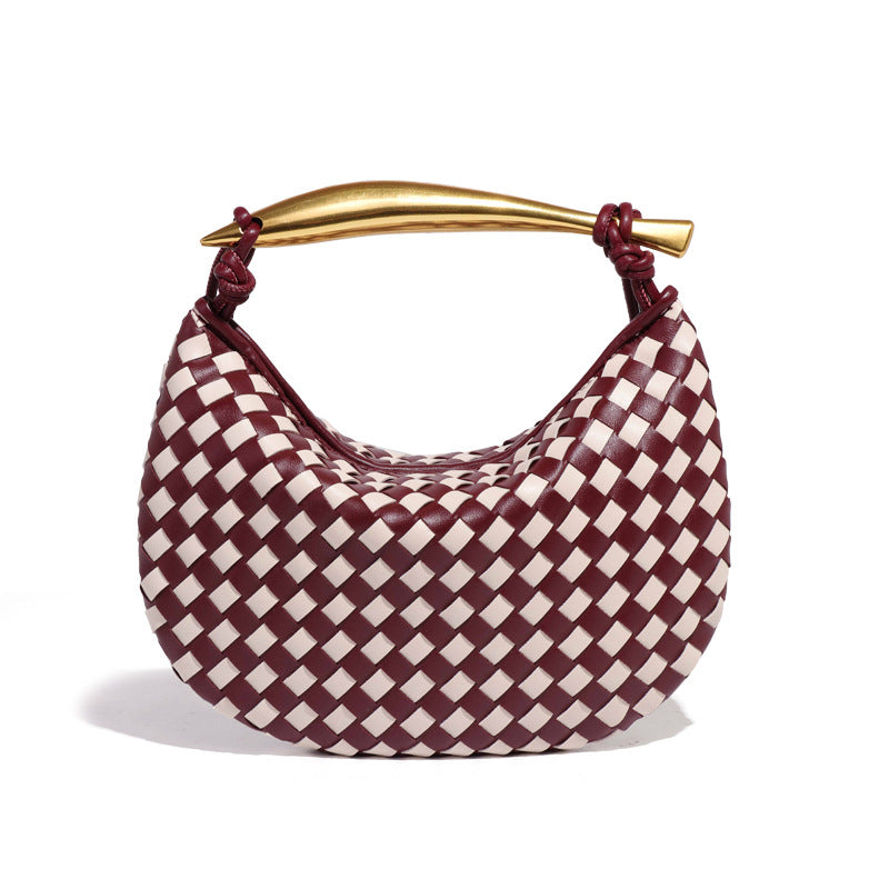 Women's Woven Sardine Simple Fashion Metal Portable Shoulder Bags