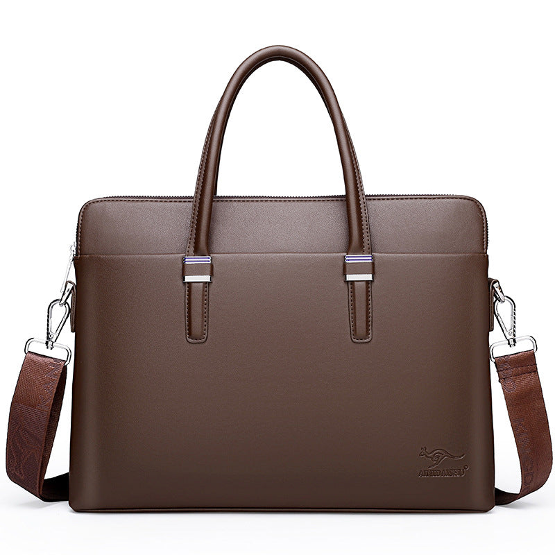 Men's Cool Business Computer Soft Leather Men's Handbags