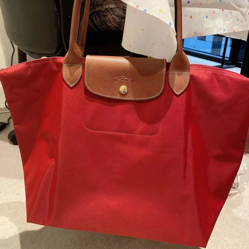 Women's French Embroidery Dumpling Folding Large Capacity Dragon Handbags