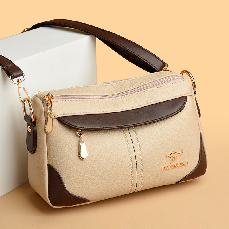 Women's Beautiful Unique Stitching Soft Leather Crossbody Bags