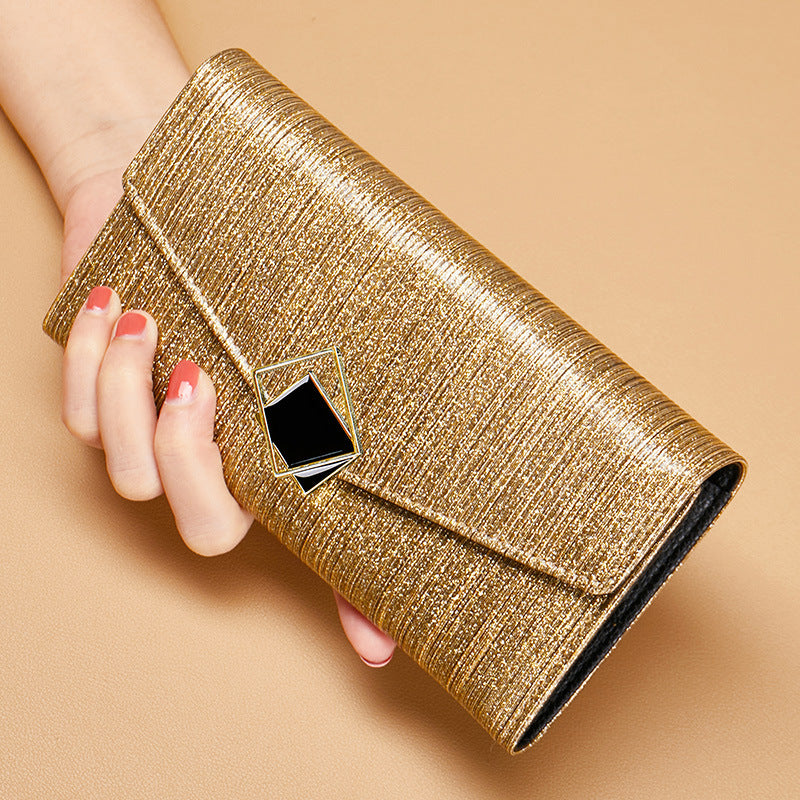 Women's Long Genuine Leather Design Fashion Elegant Ladies Wallets