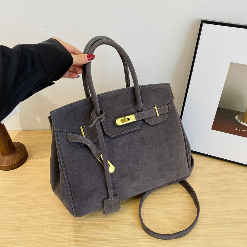 Women's Mild Luxury Retro Portable Platinum Large Tote Bags