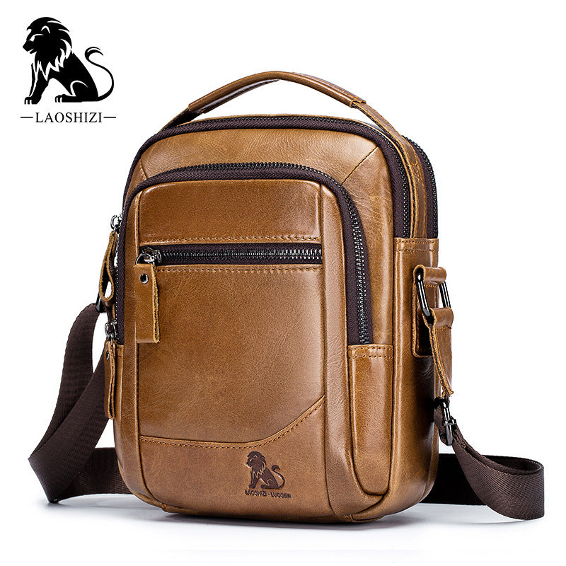 Men's Cowhide Genuine Leather Fashion Large Capacity Men's Shoulder Bags