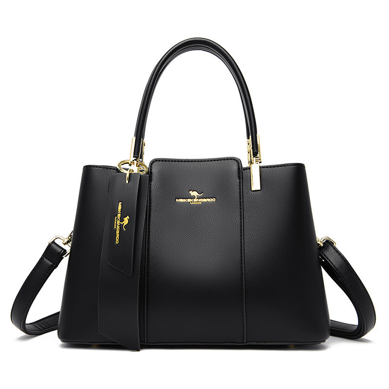 Women's Fashion Stitching Large Capacity Practical Temperament Handbags