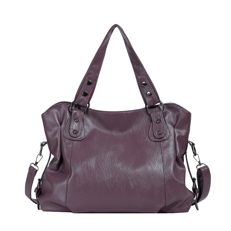 Women's Texture Portable Commuter Underarm Large Capacity Bags
