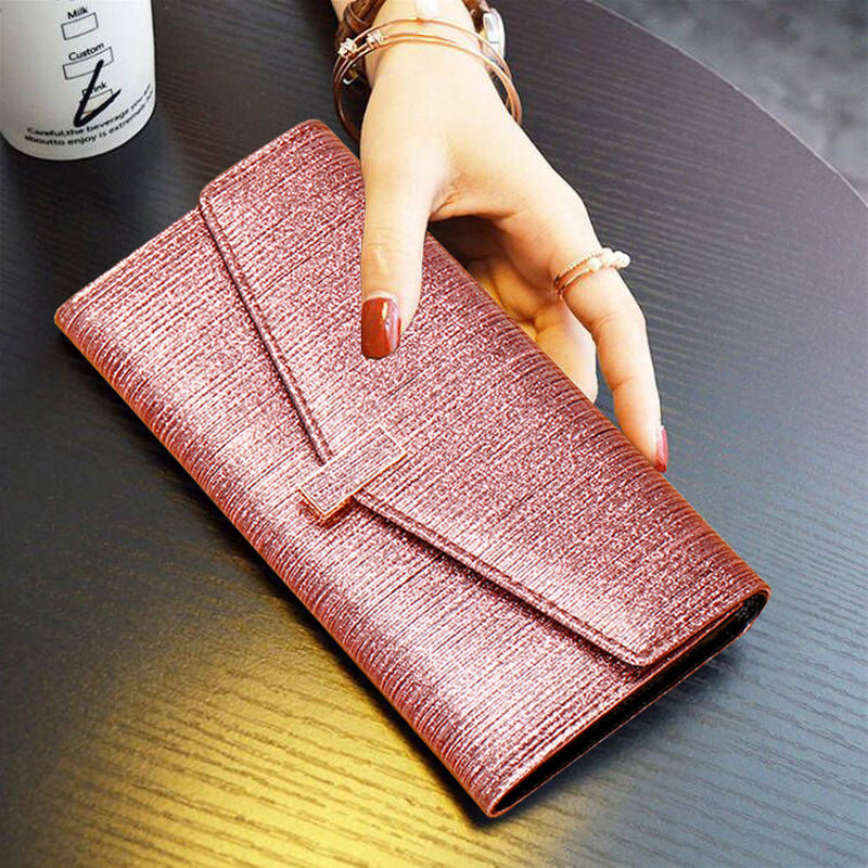 Women's Long Genuine Leather Design Fashion Elegant Ladies Wallets