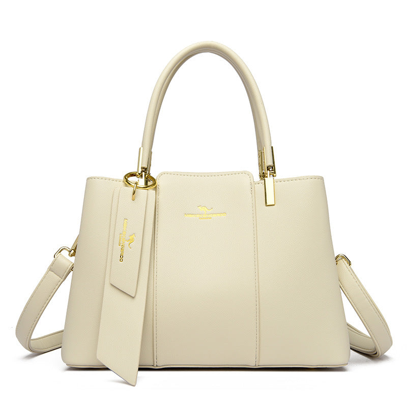Women's Fashion Stitching Large Capacity Practical Temperament Handbags