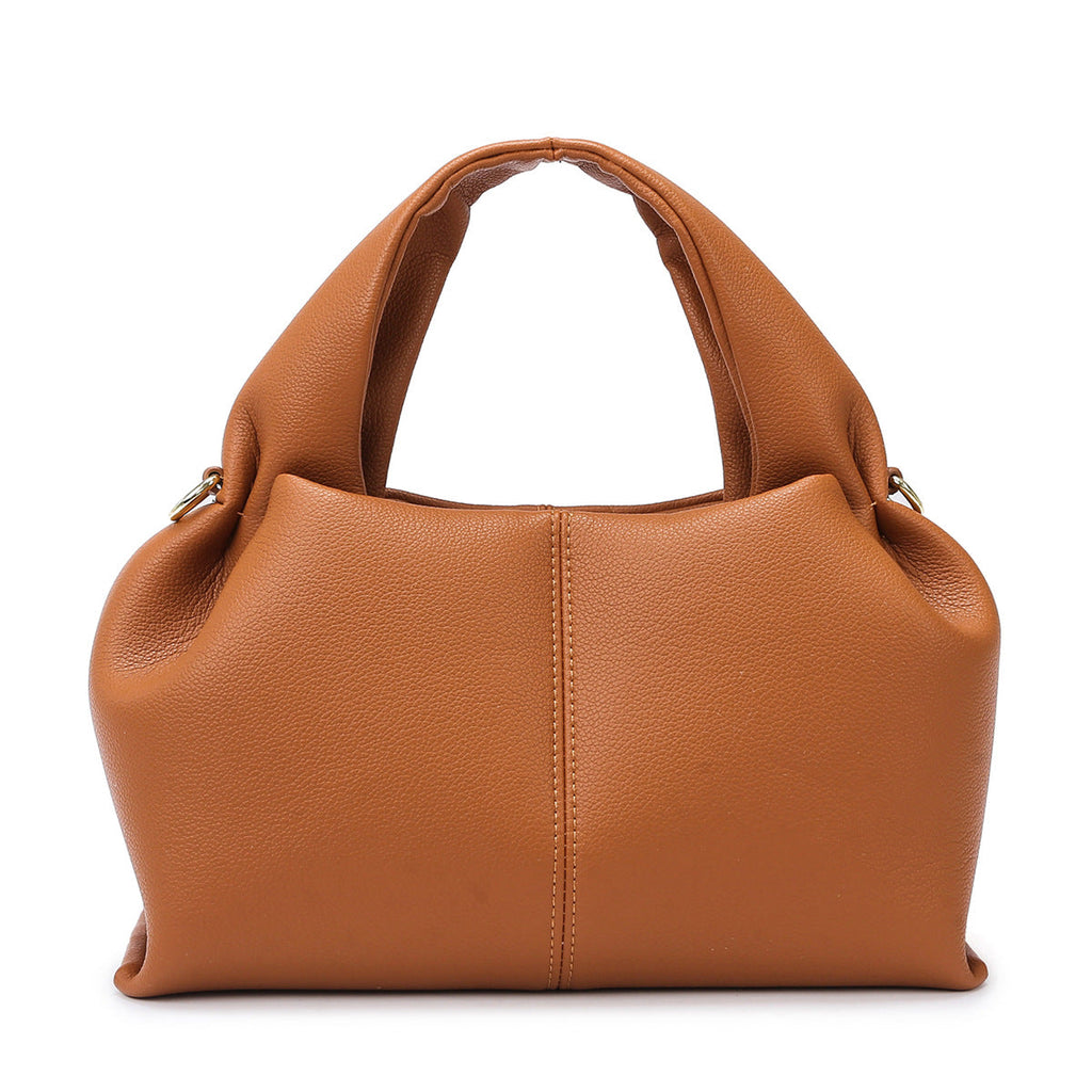 Women's French Soft Leather Cloud Fashion Simple Large Handbags