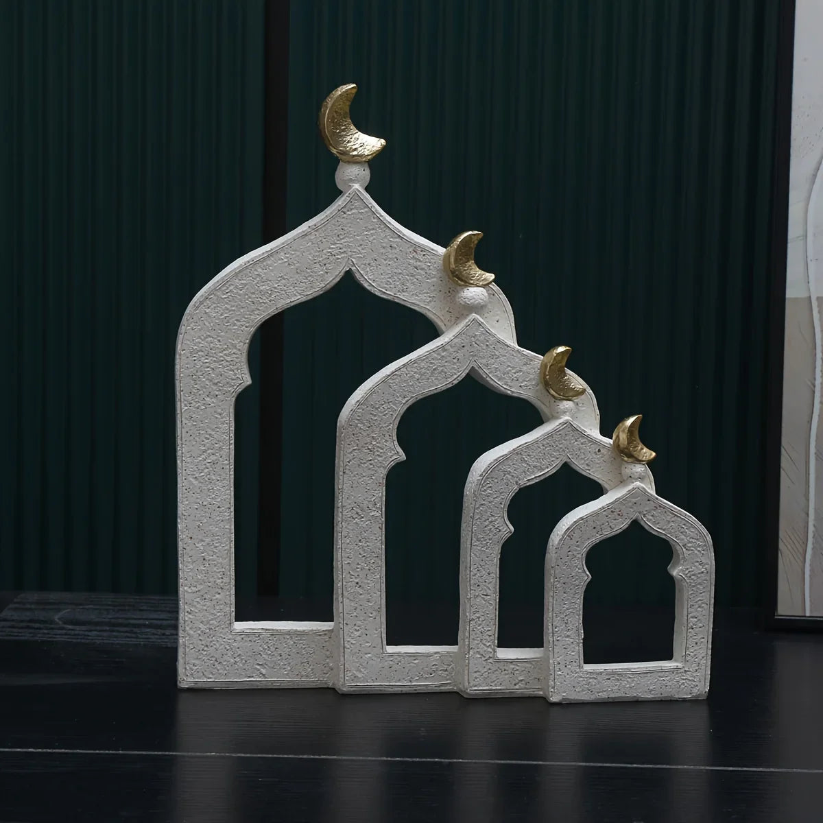 Resin Dome Ornament - Gold Ramadan Decoration