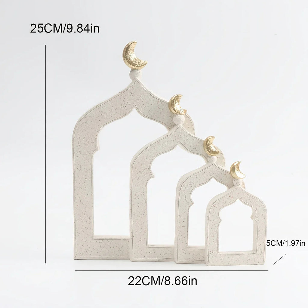 Resin Dome Ornament - Gold Ramadan Decoration
