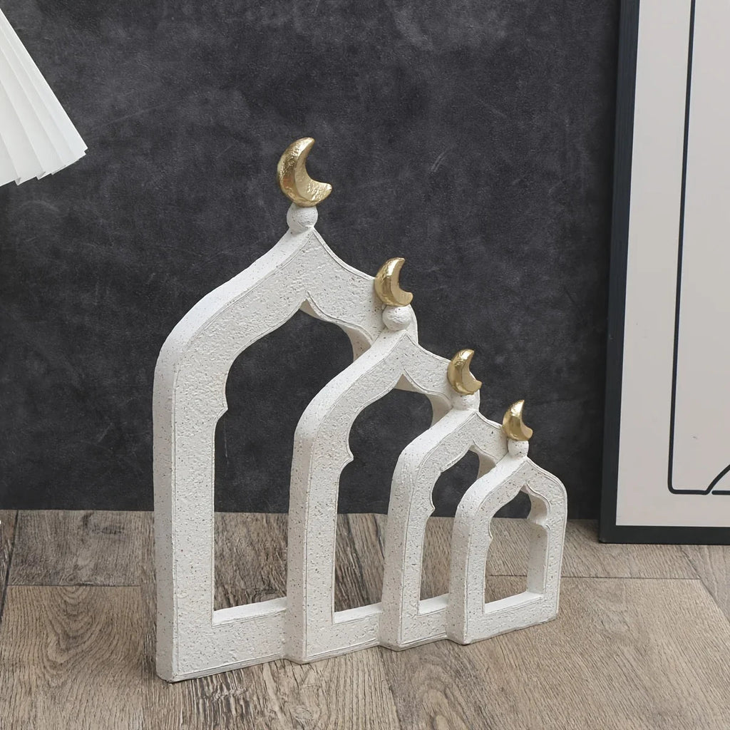 Resin Dome Ornament - Gold Ramadan Decoration