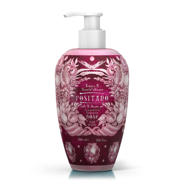 Le Maioliche Positano Rose Bath & Shower Gel 700 ml