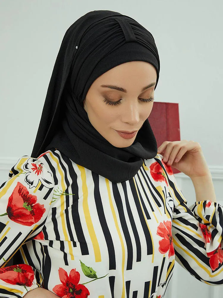 Hijab with Integrated Undercap