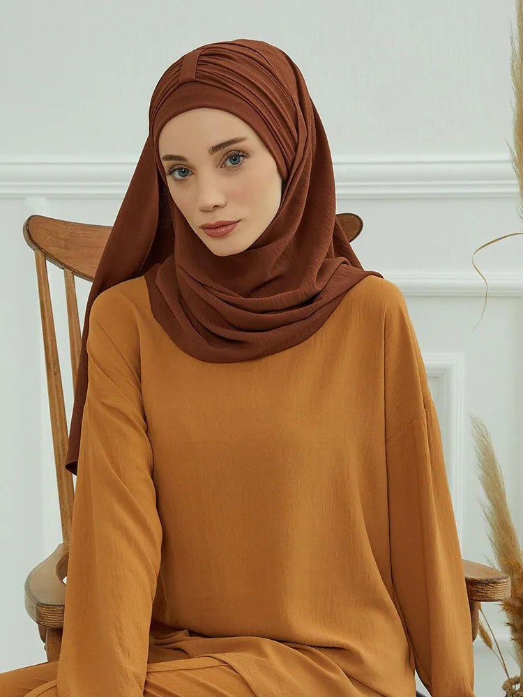 Hijab with Integrated Undercap