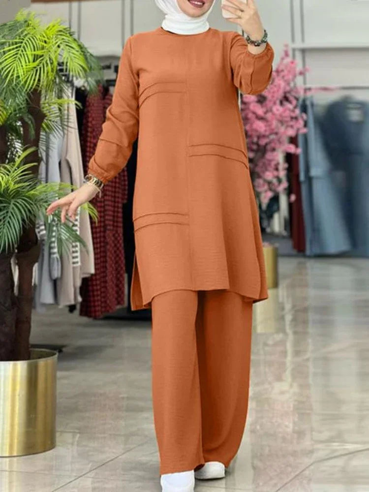 Women's Long Shirt & Pants Set