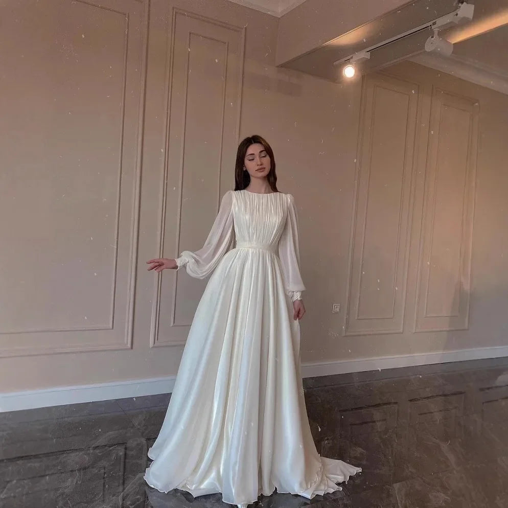 Women's White Occasion Kaftan Abaya