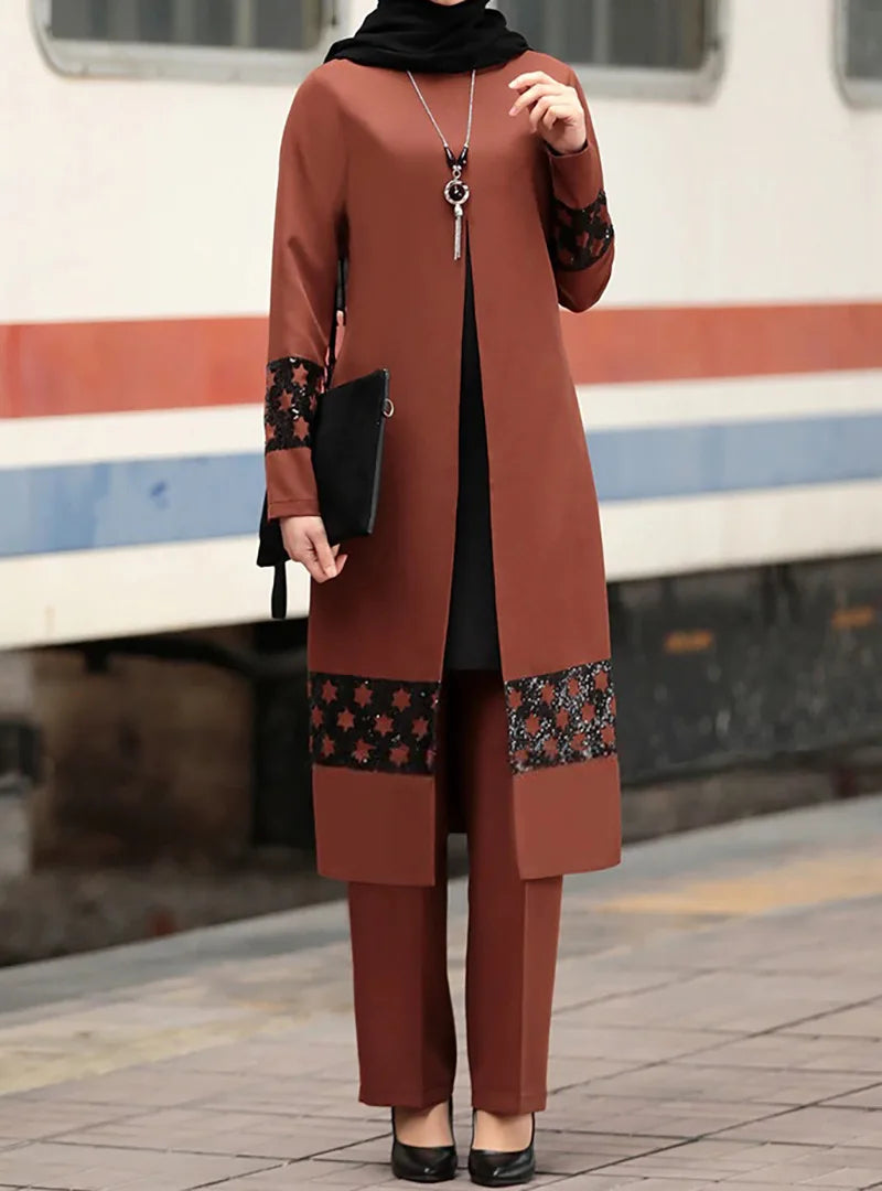 Women's Long Jacket & Pants Set