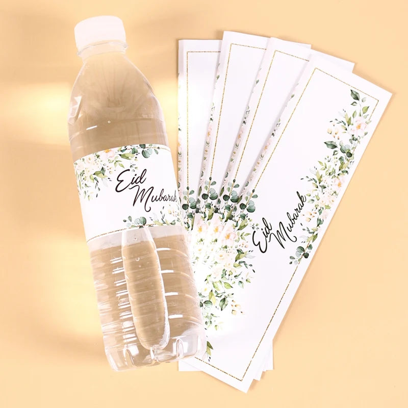 Eid Mubarak Water Bottle Labels – 10 Pieces