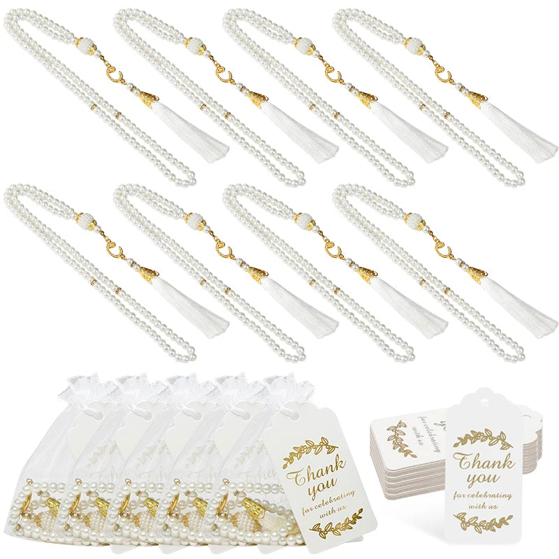Pearl-Style Prayer Bead Gift Favors – Set of 5