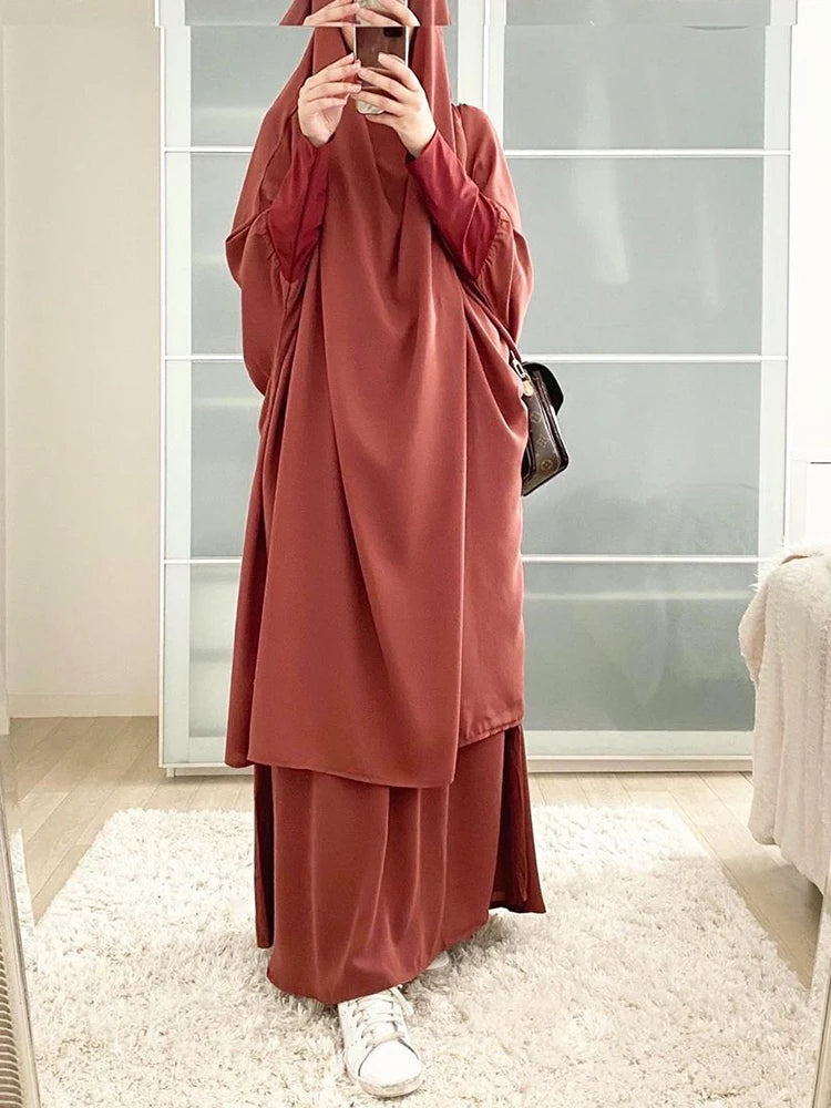 Women's Two-Piece Khimar Prayer Set