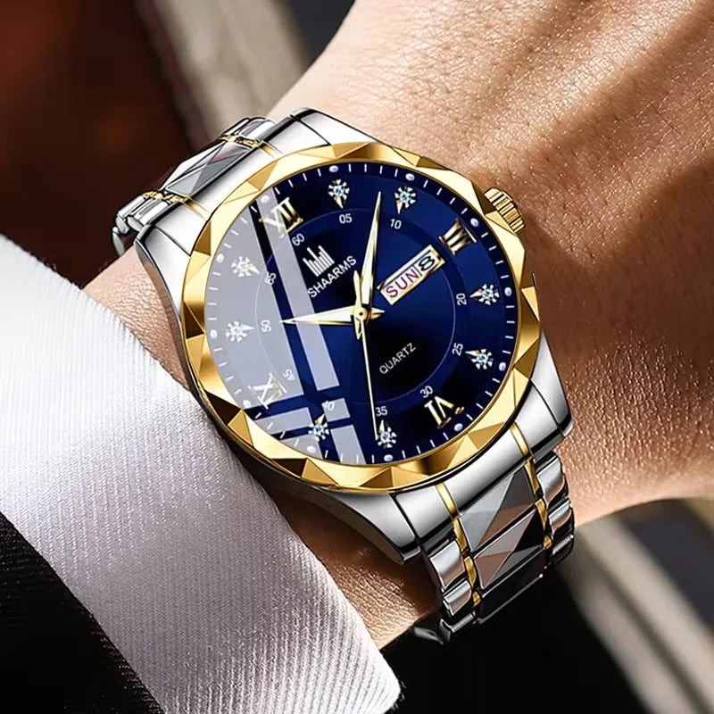 Men's Quartz Watch with Stainless Steel Bracelet