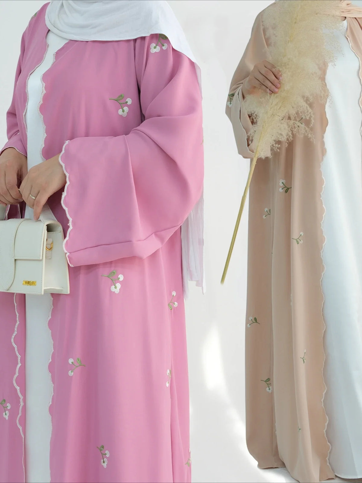 Women's Embroidered Open Abaya