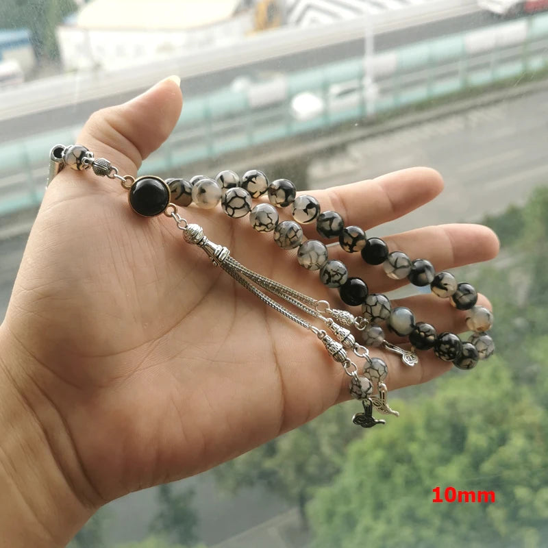 Black Agate Tasbih Prayer Beads