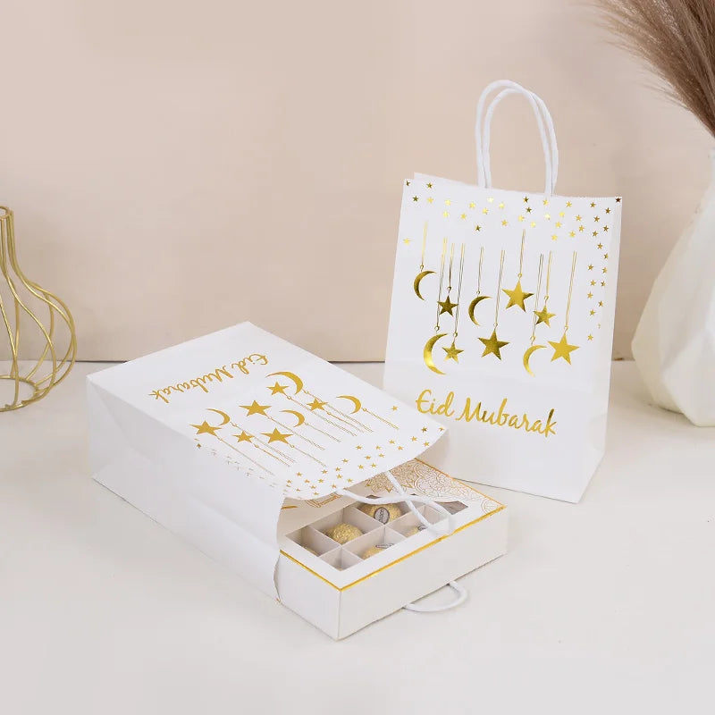 Eid Mubarak Kraft Gift Bags – 6 Pack