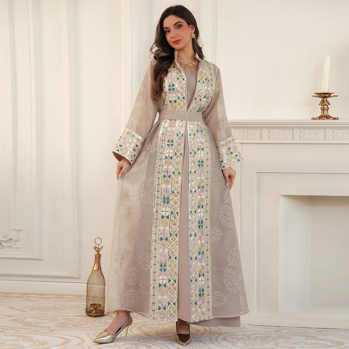 Women's Two-Piece Occasion Abaya Set